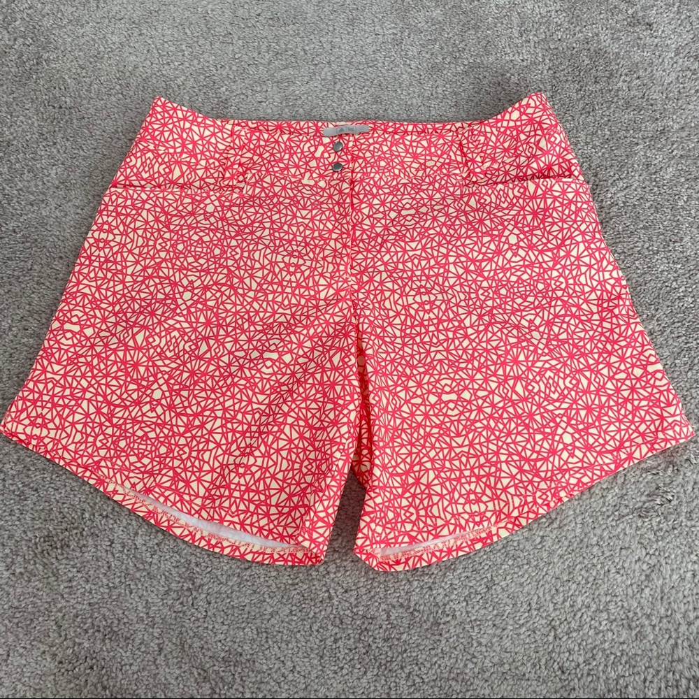 Adidas hot pink and tan Sport shorts